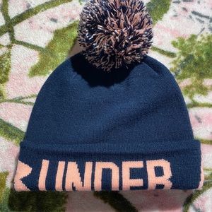 Navy\pink Under Armour Beanie